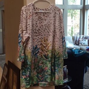 Leopard and floral women’s blouse